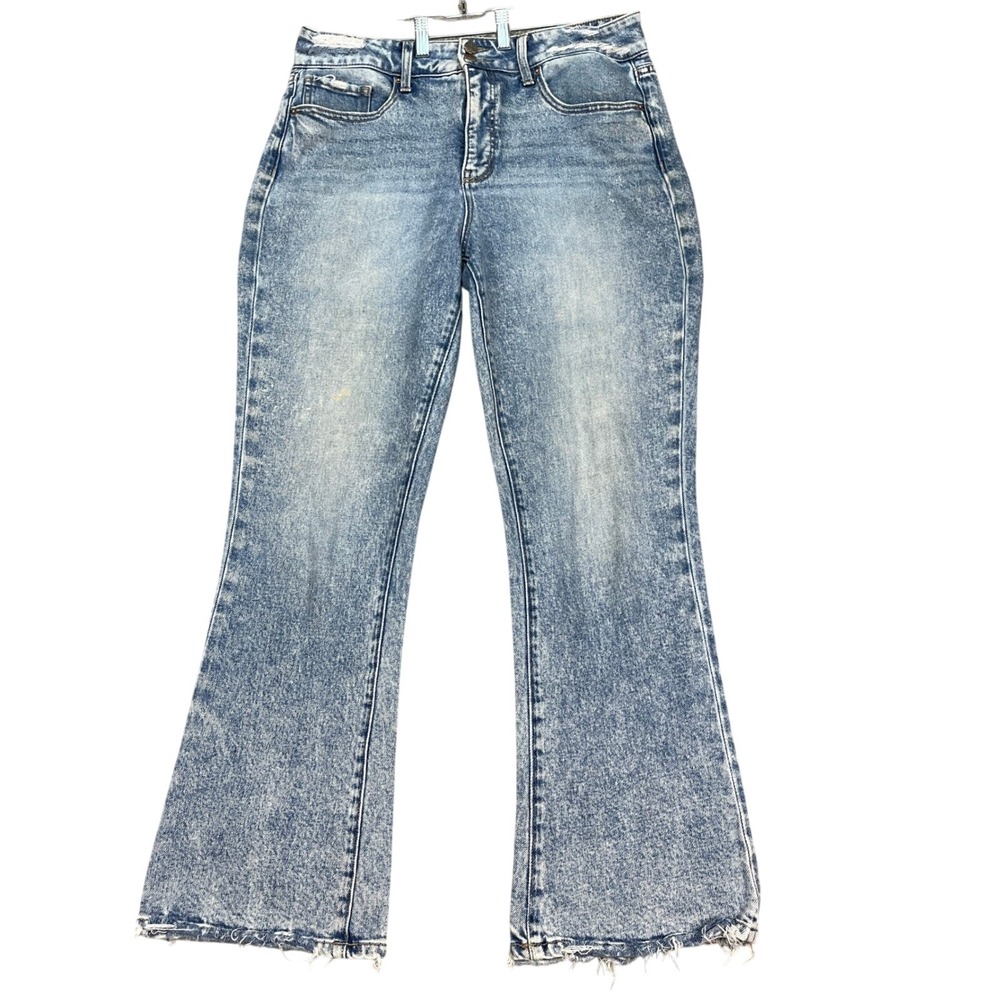BKE Billie Slim Fit Jeans Mens 30x29.5 Light Wash Bootcut Distressed High Rise